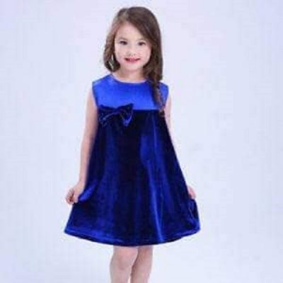 blue velvet frock