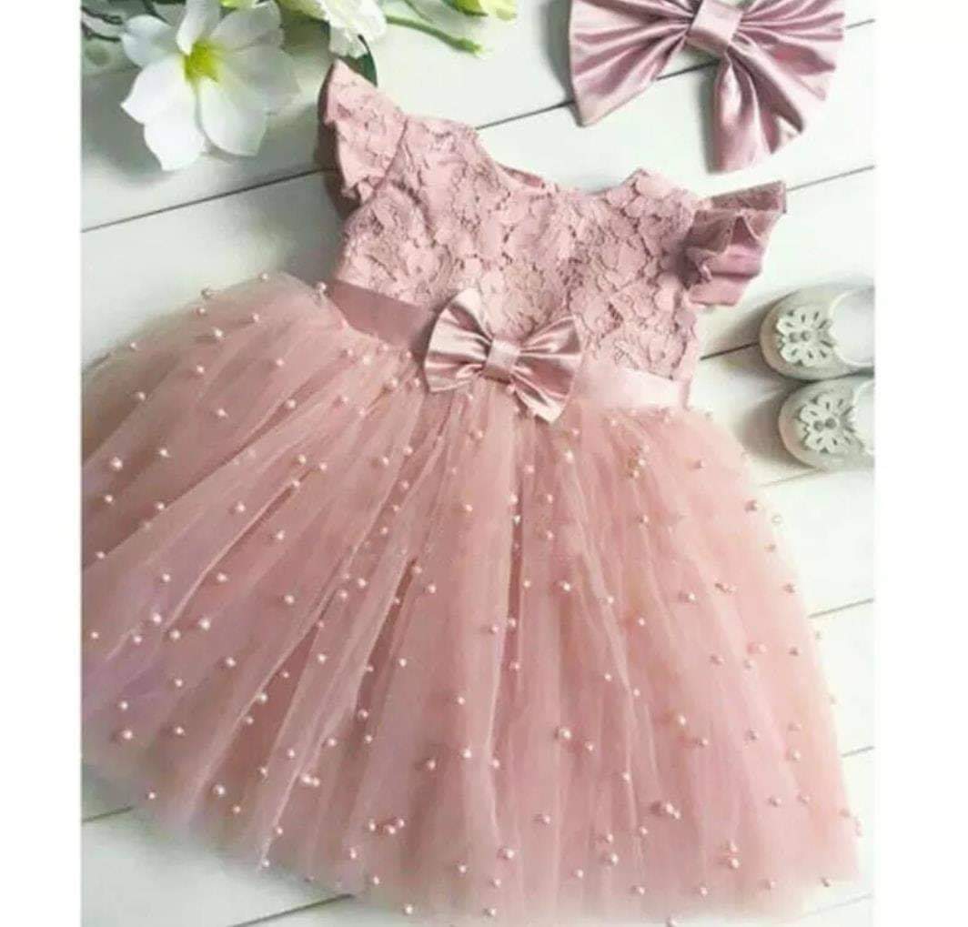 pink net frock